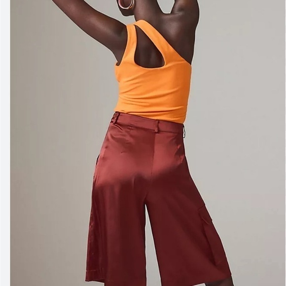 NWT Hutch Anthropologie satin pleated utility shorts - Picture 4 of 5